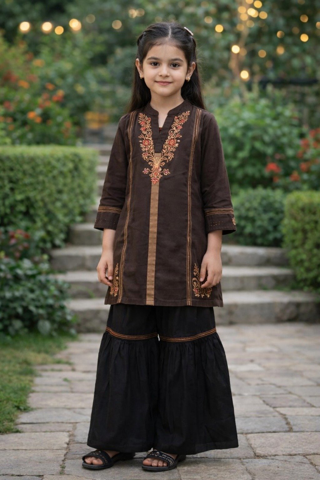 Design short shirt shrara trousers fabric camric cotton - Image 2